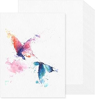 120 Sheets Watercolor Paper White Art Paper 110 lb Water Color Paper for Artists Paint Paper Bulk Cold Press Pad for Painting Drawing Kids Child Students Artists Drawing Supplies (9 x 12 Inch)