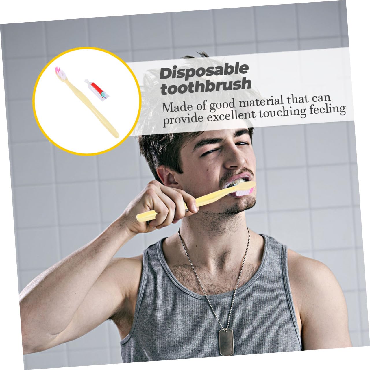 COLLBATH Cepillo Dientes con Pasta, Juego Individual Envuelto, Portátil, 100 Piezas para Viaje y Hotel Varios estilos