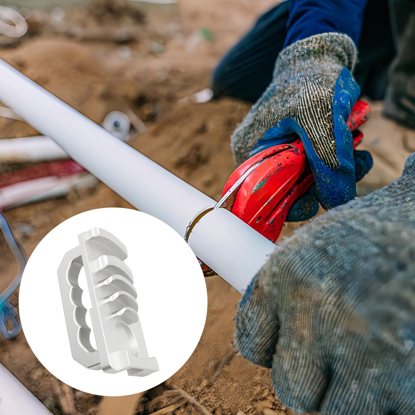 Manuelles Entgratungswerkzeug für PVC Rohre mit gebogenen, B