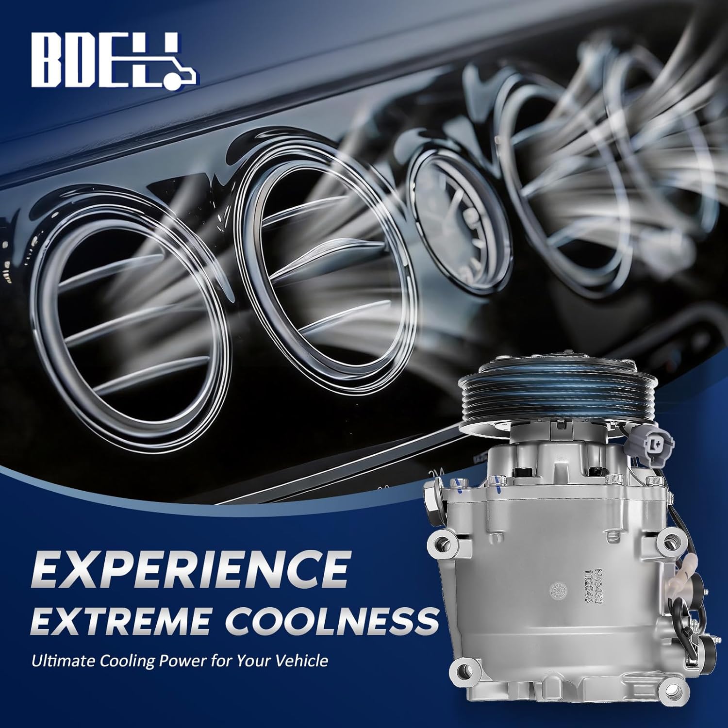AC Compressor Compatible with Honda Civic 1.7L 2002 2003 2004 2005, CO 4914AC, 6511266, 0610061, 2004914AM