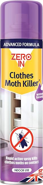 Zero In ZER434 Clothes Moth Killer, 300 ml Aerosol