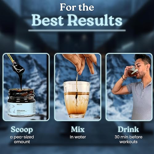 Miniatura 2 de mars by GHC M&RS Pure Himalayan Shilajit Gold (resina) alimentado con ácido fúlvico y shilajit - 0.53 oz (paquete de 2)