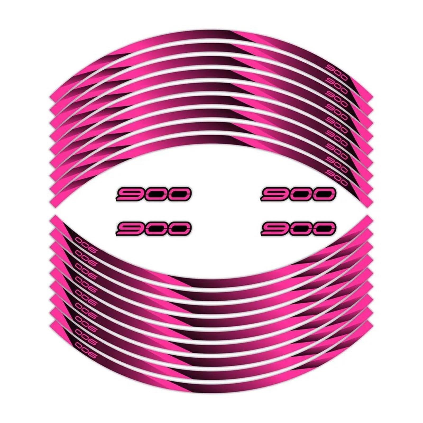 Motorcycle Stickers Reflective Decorative Wheel Rim for Kawasaki for Ninja Z900 ZR900 Z1000 Z100SX(Style 10)