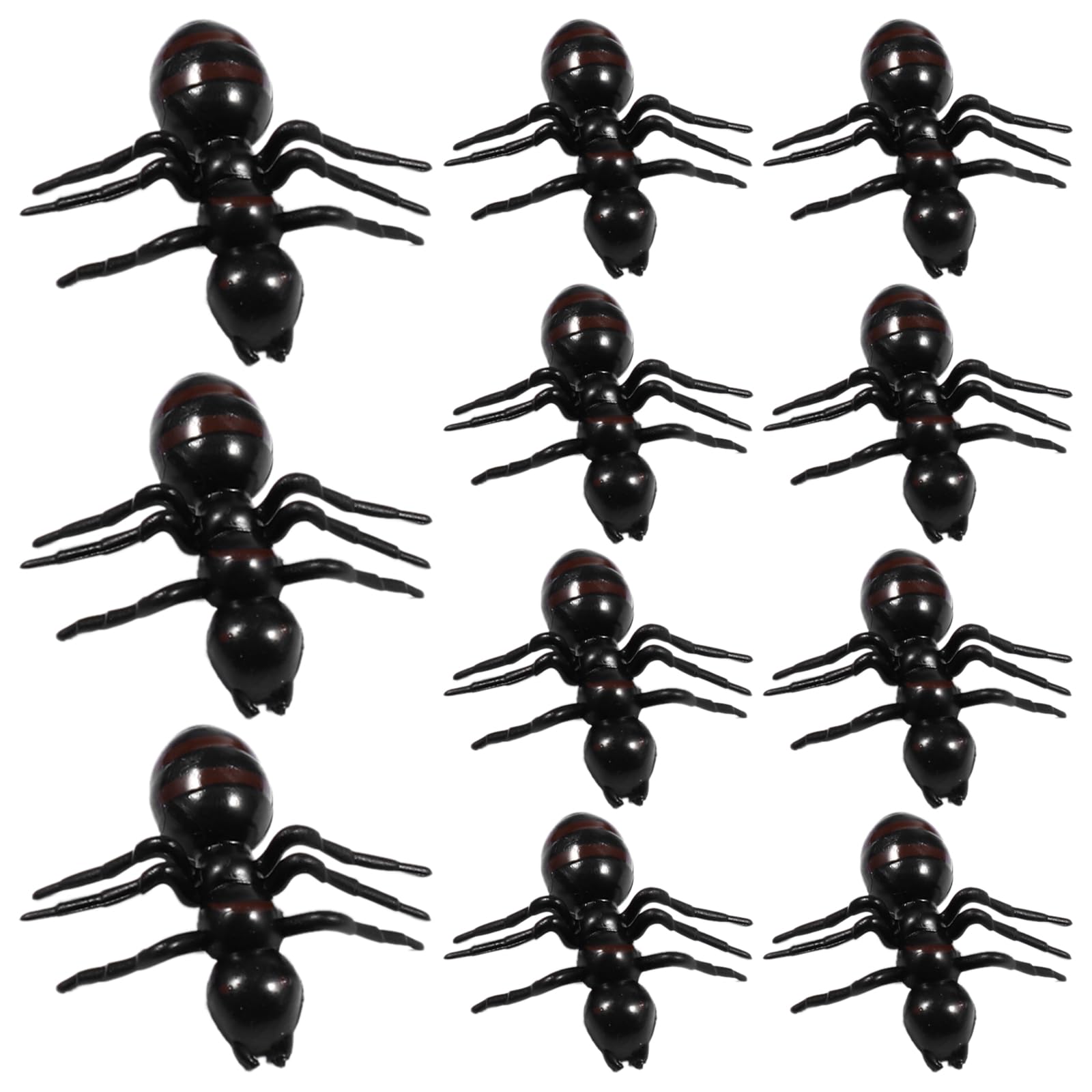 Uonlytech 80 Hormigas Gigantes: Hormigas Falsas de plástico, Insectos Negros, Juguetes de Broma, Insectos realistas para Fiestas de Halloween, decoración y Aprendizaje científico.