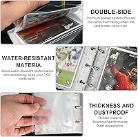 Vista 5 de Carpeta Mini de Tarjetas de 1 Bolsillo, Carpeta de Tarjetas Coleccionables de 80 Bolsillos, Álbum Pequeño Premium de Colección de Tarjetas