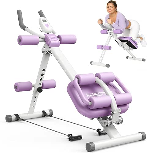 EPHESPORT Multifunctional Ab Machine, Crunch & Sit-Up Core Trainer for