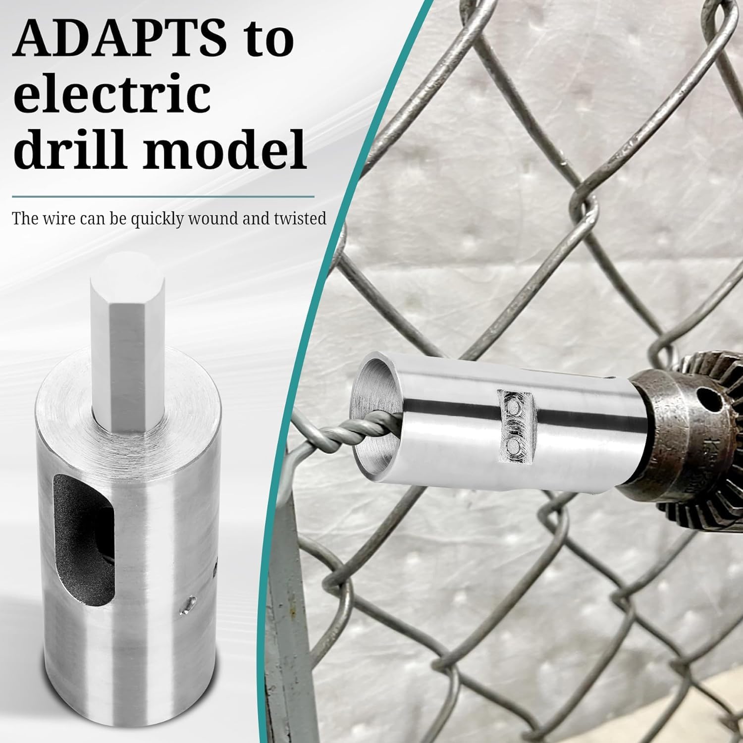 Kingson Twist Ties 11 Gauge Drill Chuck Tool，Plum Fittings for Chain Link Fence Post Clips and Pipe Clips