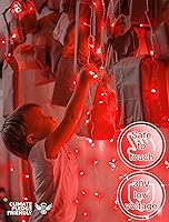 Vista 7 de Cadena de 200 luces LED de 98 pies, impermeables con 8 modos con memoria, fuente de alimentación certificada por UL de 30 V para el hogar, jardín