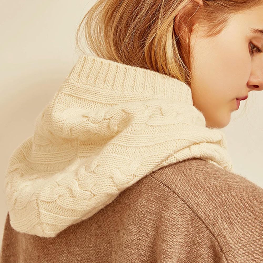 Hut Unisex Gestrickte Balaclava Winter Ohrschutz Gesichtsschutz Halsschutz Integrierter Schalhut Weiche Warme Kapuze -m Verdrehte Falsche Kragen-schwarz-eine Größe