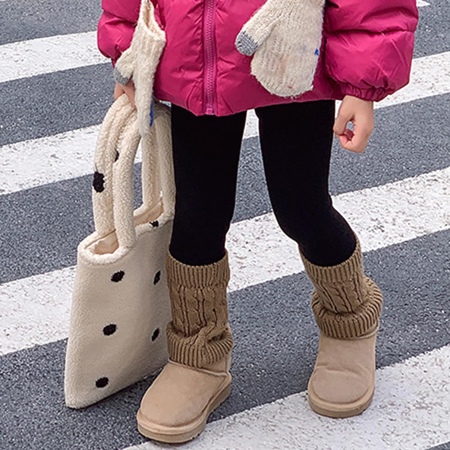 Tights, Girls Leggings for Autumn Winter Trendy Fashionable Children's Tights Comfortable Stretch Cropped Pants