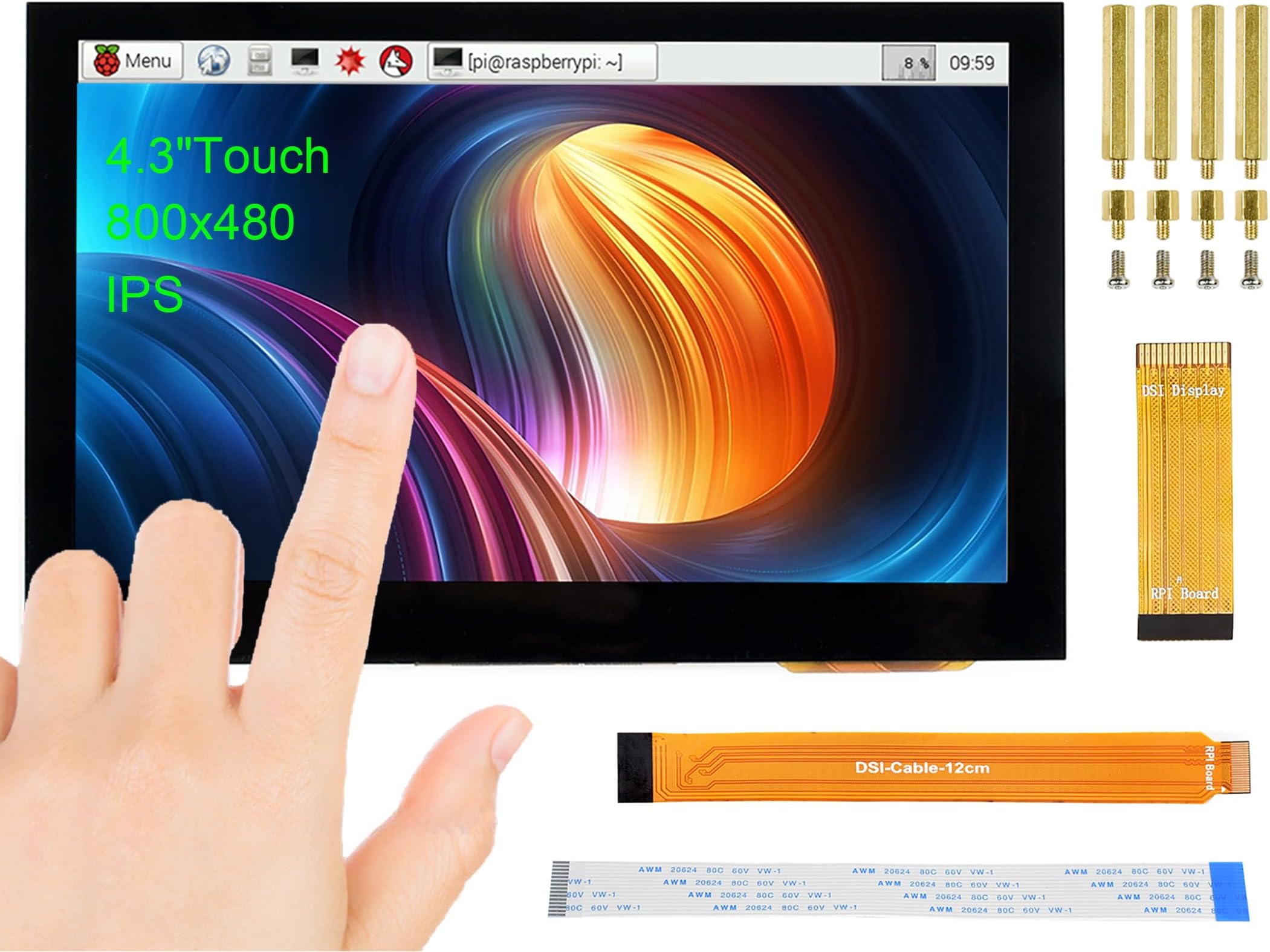 Waveshare 1.44 Inch LCD Display Hat for Raspberry Pi, 128x128 SPI Interface Screen, ST7735S Driver, RGB 65K Colors, Built-in Joystick and Buttons, Mini LCD Module for Raspberry Pi 5/4/3/Zero