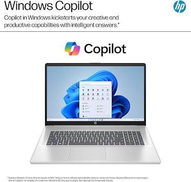HP Flagship 17 Laptop Business Computer - AMD Ryzen 5 7430U, 17.3 FHD IPS Display, AMD Radeon Graphics, Wi-Fi6, Fast Charge, 16GB RAM, 512GB SSD