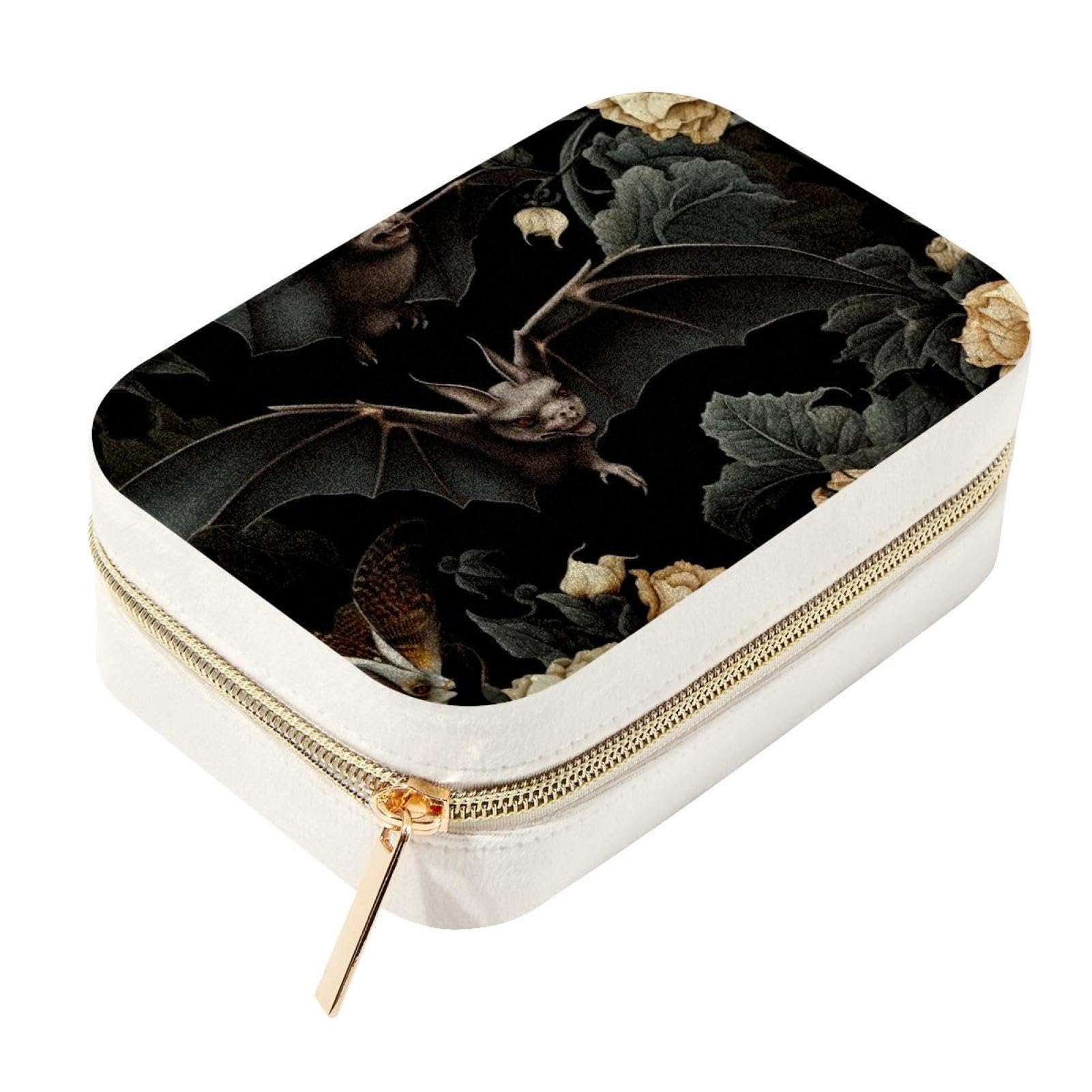 Boîte à bijoux de voyage velours chauve-souris, le cadeau idéal pour voyageuse organisée