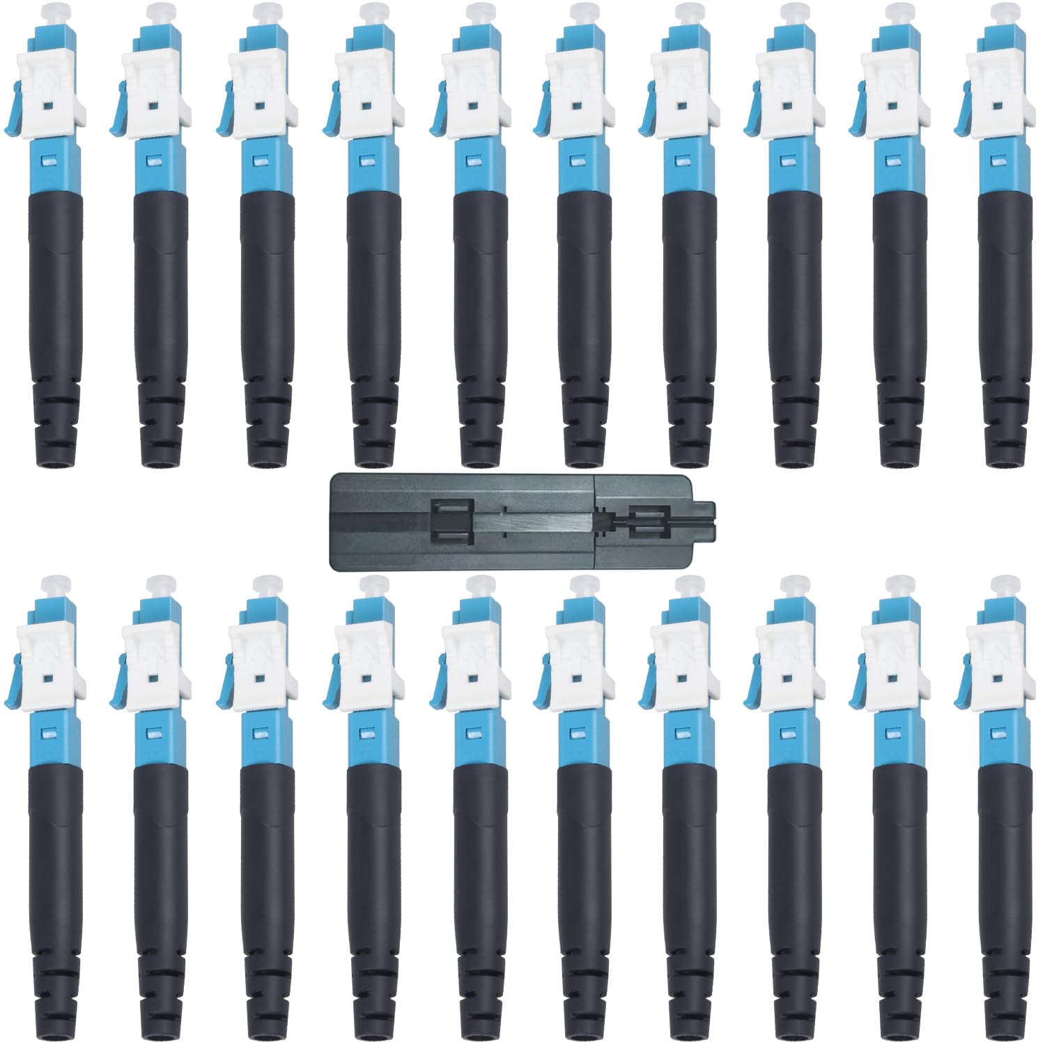 20 Pz LC/UPC Connettori di Collegamento Rapido in Fibra Ottica Monomodale SM 9/125 Adattatore Connettore Meccanico Rapido per Cavo in Fibra 0.9/2.0/3.0/2.0 * 1.6/2.0 * 3.0mm