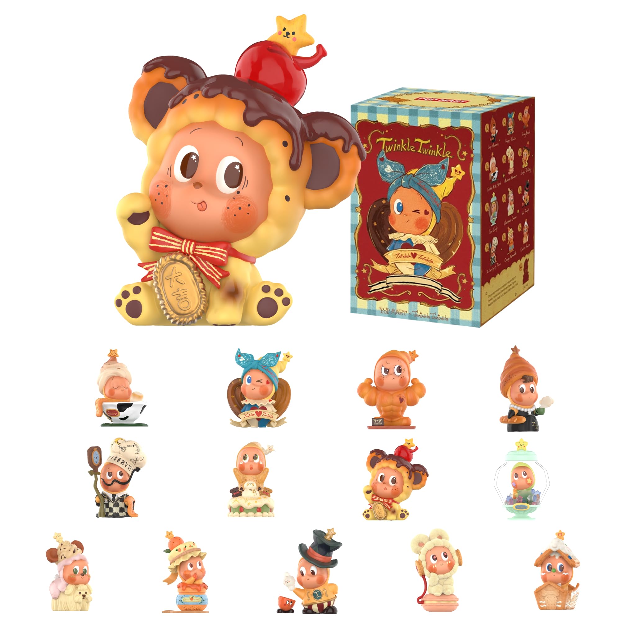 POP MART Twinkle Twinkle Savor the Moment Series Blind Box Figure, Cute Bear Collectible Mystery Toy, Vinyl Figurine, Gift for Girls Women Adults, Blind Box, Pack of 1