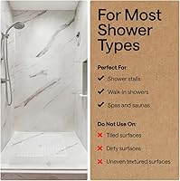 Vista 6 de GORILLA GRIP Tapete cuadrado patentado para regadera, tapetes pequeños para piso de bañera para regaderas de pie con ventosas y agujeros de drenaje