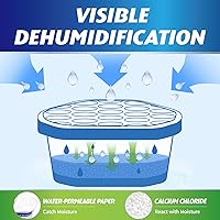 Vista 4 de Absorbentes de humedad, paquete de 12, deshumidificador compacto para armario, cajas absorbentes de humedad eficientes, absorbente de humedad