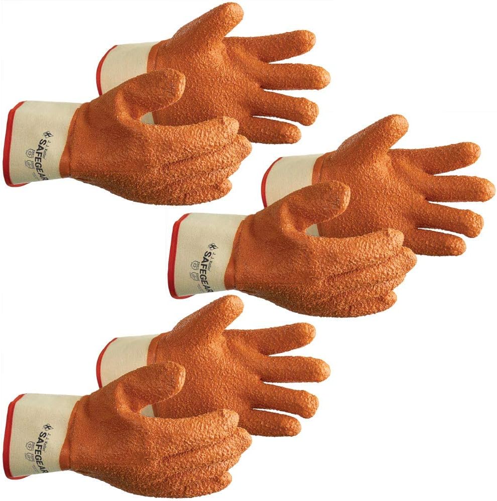 Memphis Glove Oil Hauler Dark Greenpremium Double Dip Pvc 12 Pair