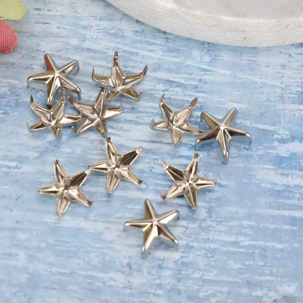 10 STKS Metalen Ster Stud Klinknagel, 14 MM Stervorm Studs Ster