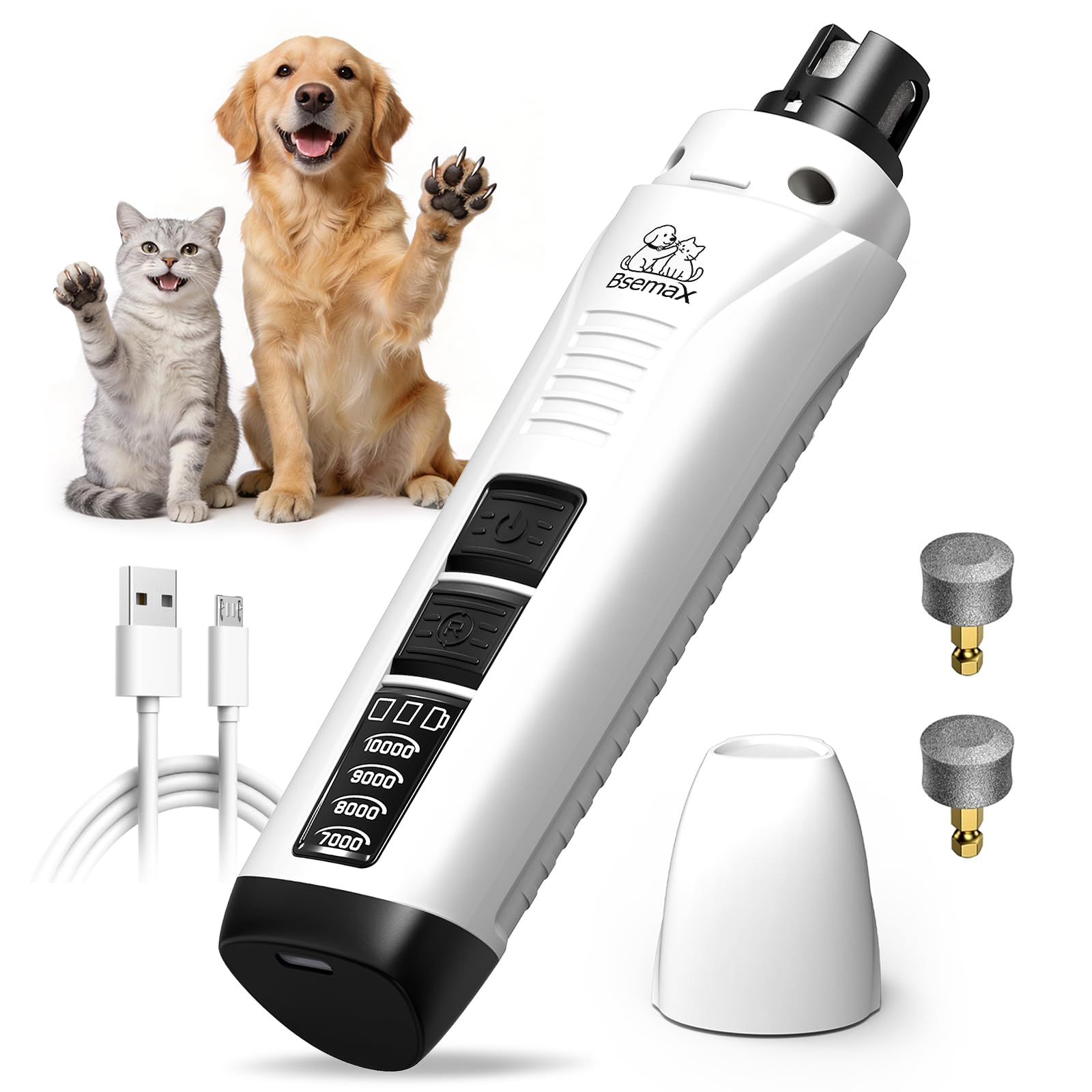 Rechargeable Dog Nail Grinder - Quiet & Safe -1 Rechargeable Dog Nail Grinder - Quiet & Safe -1