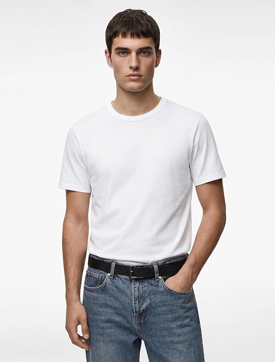 Regular Fit Kısa Kollu Bisiklet Yaka Basic Pamuklu Tişört