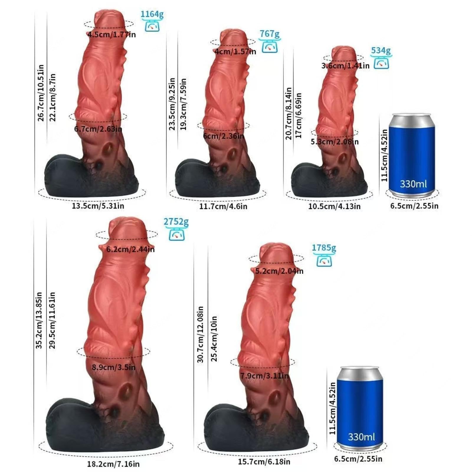 Fallo Cavallo Enorme Di Xxl Xs Ultra Small Indossabile Realistico a Forma Con in Silicone Dildo Fantasy Animal Horse Grosso Ventosa Piccolo Didol Donne Grande Realistici Dildi Uomo Xxxl,red-XL