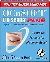 OCuSOFT Lid Scrub PLUS Pre-Moistened Eyelid Wipes - #1 Doctor Recommended for Moderate to Severe Blepharitis Relief, 35 Ct