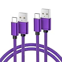 Vista 8 de Basesailor Paquete de 2 cables de carga USB tipo C de 1 pie, cable de carga de nailon para Samsung Galaxy Z Flip Fold, Note S9 S10 S10E 10E S23 Plus