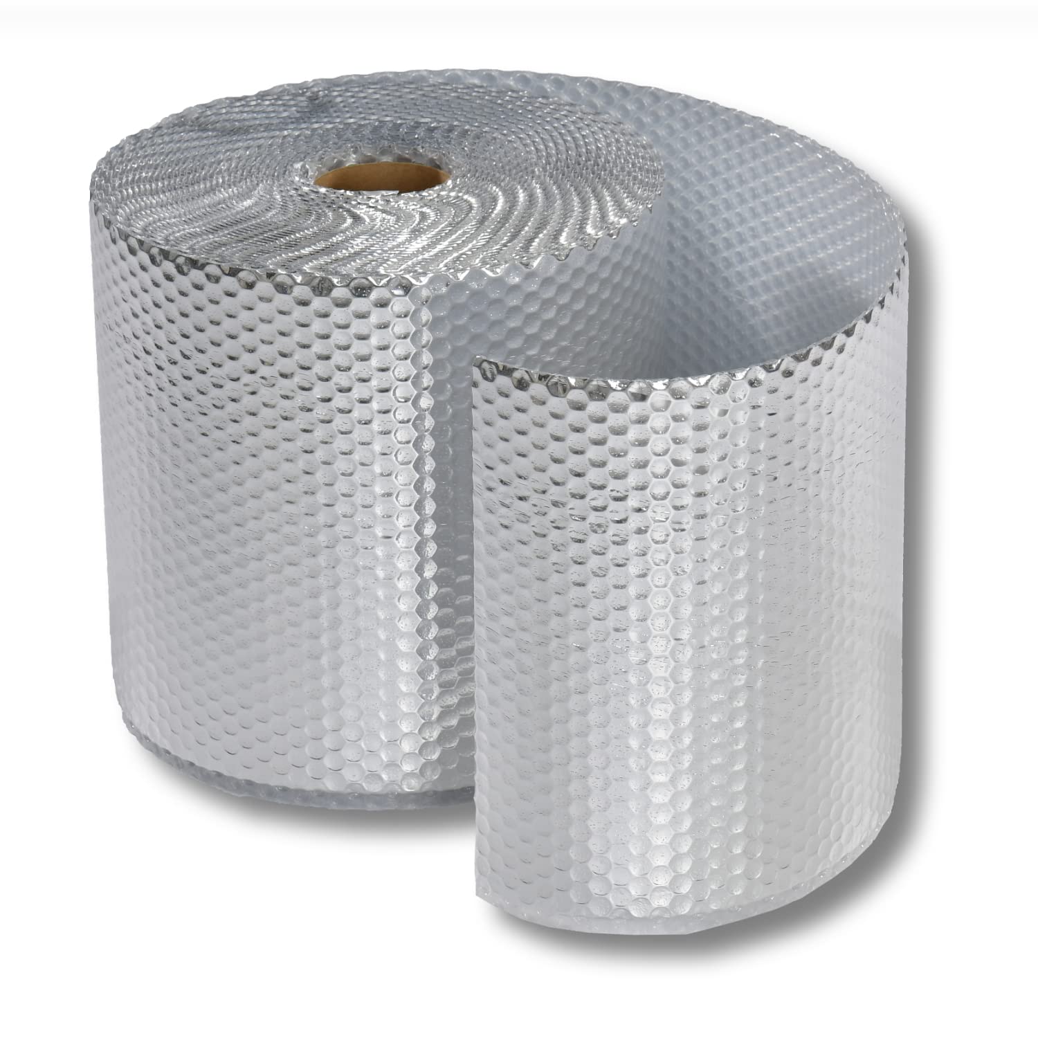 1 film à bulles Jumborolle alu - 60 cm x 50 m - 30 m2 - 250 microns - Épaisseur de film 4 couches - Pour poches sur les surfaces et poches - Modèle avion de voile - Film thermique argenté