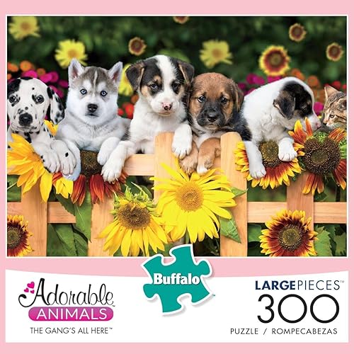 Miniatura 3 de Buffalo Games – Adorable Animals – The Gang's All Here – unos rompecabezas de 300 piezas grandes