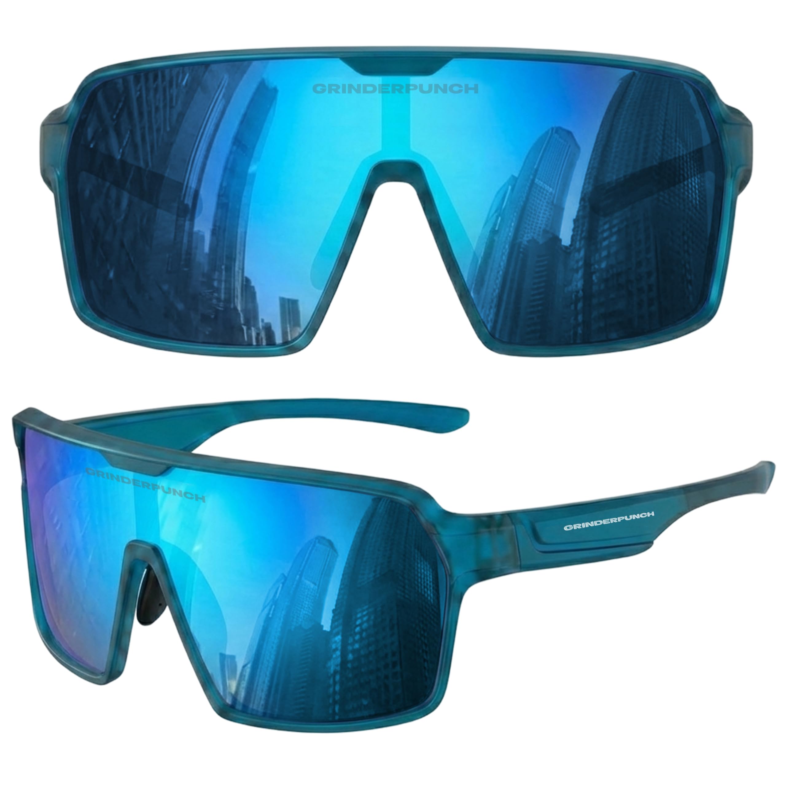 grinderPUNCH Gafas de Sol Deportivas Polarizadas para Hombres y Mujeres – Para Béisbol, Pickleball, Running, Senderismo y Ciclismo con Protección UV