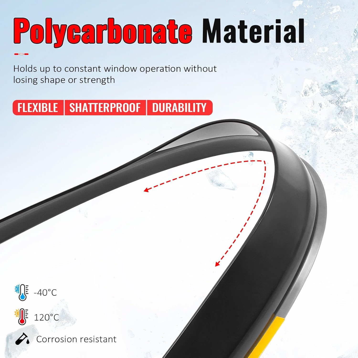 IKON MOTORSPORTS in Channel Window Visors Compatible with 2016-2021 Hyundai Tucson All Models, in Channel Style Injection PC Black Rain Guards, Side Window Wind Deflectors 4PCS