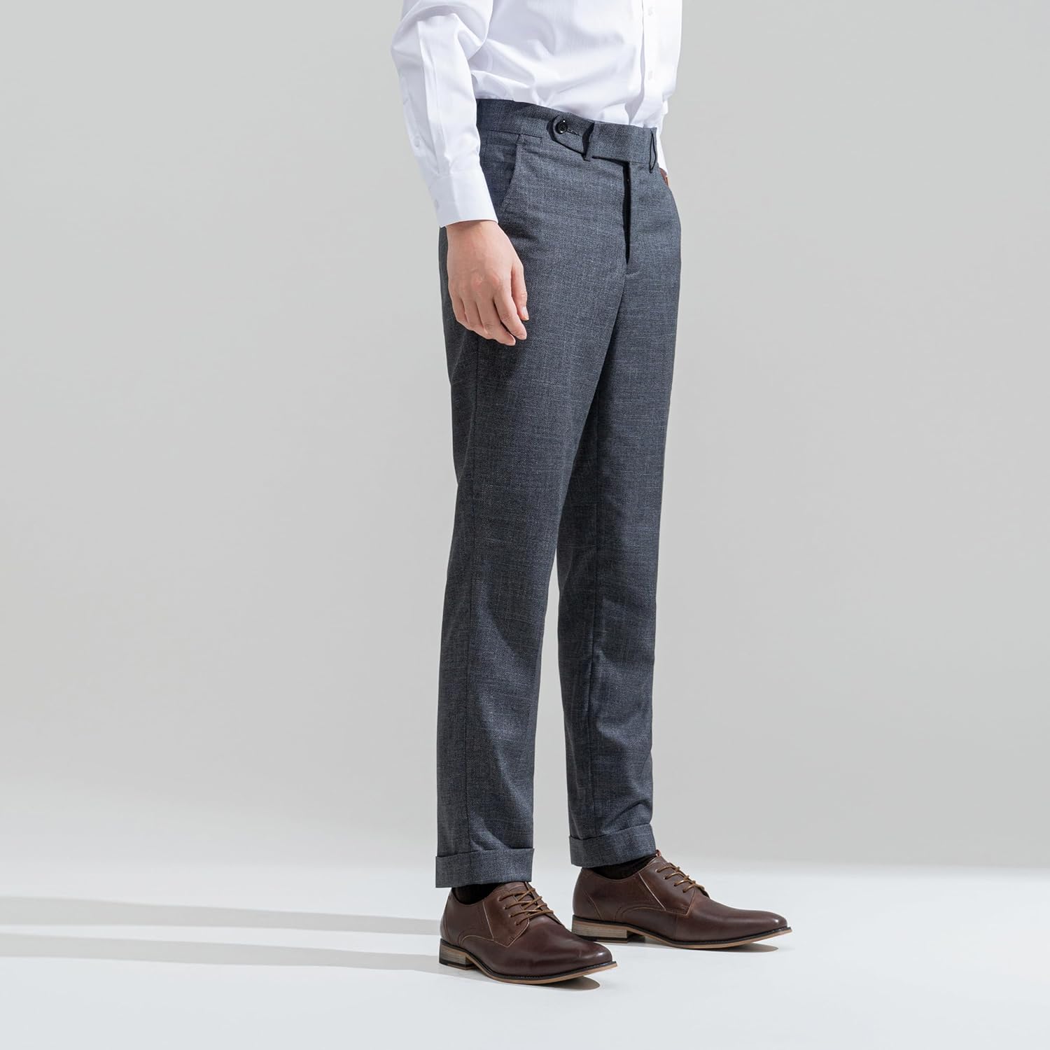 Jousen Men's Dress Shoes Leather Classic Formal Mens Oxfords Retro Derby Oxford - Image 9