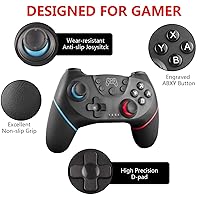 Vista 3 de Upgraded Wireless Controller for Switch/Lite/OLED/Switch 2 Pro Controller for Switch Remote Joystick Gamepad Supports Wake up, Gyro Axis, Turbo