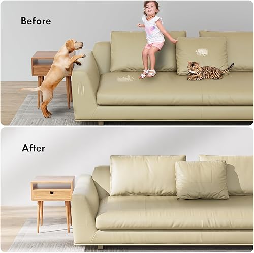 Miniatura 3 de MICTER Parche de reparación de cuero autoadhesivo, 2 cintas de reparación de cuero para muebles, kit de reparación de cuero de vinilo para asientos