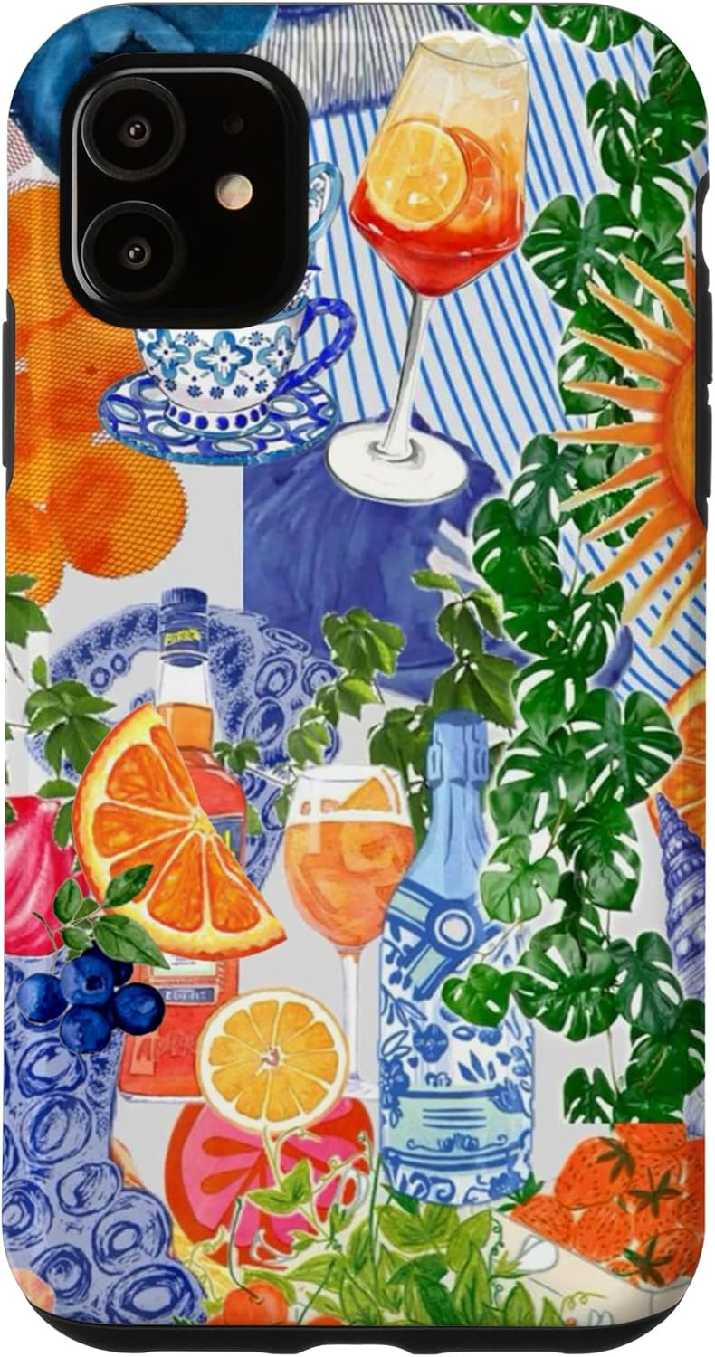 Coastal Summer Italian Mosaic European Preppy Citrus & Berry Case for iPhone 11