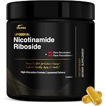 DLNIA Liposomal NAD with Resveratrol - High Purity NAD Supplement for Anti-Aging, Energy, Focus -150 Count