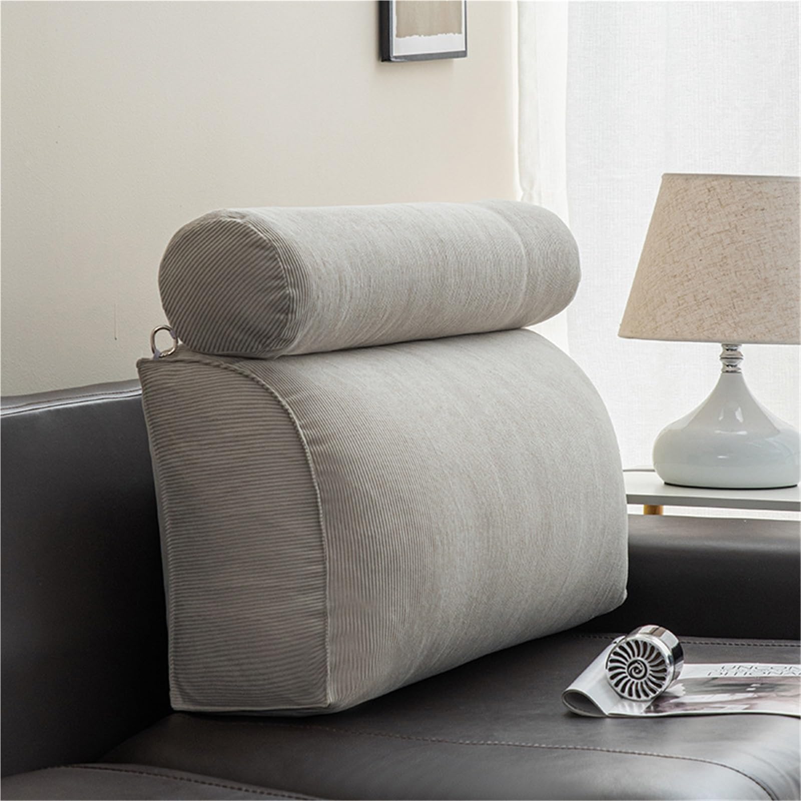Headboard Pillow Twin Size Corduroy Wedge Mat for Dorm Daybed Bedding