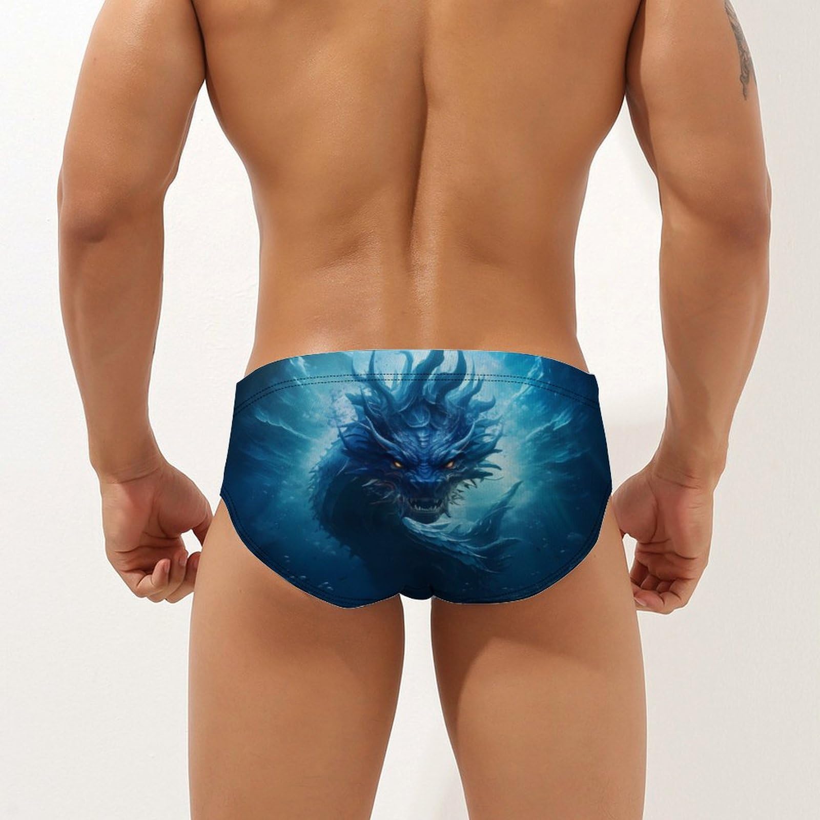 Sea Dragon Mens Swim Briefs Quick Dry Swim Trunk Bikini Underwear Swimsuit M