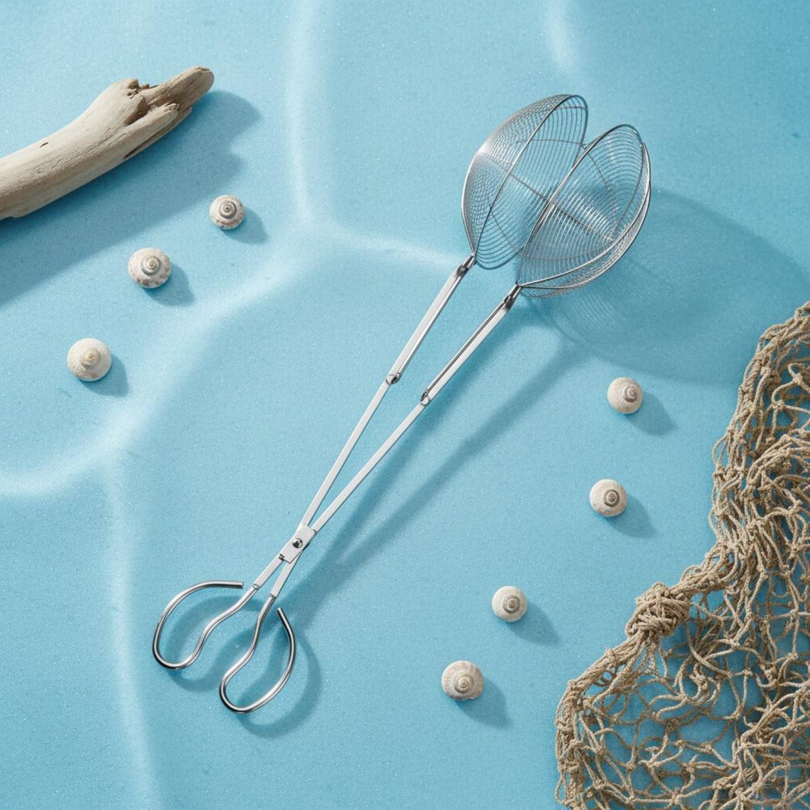 harayaa Stainless Steel Grabber Edelstahl Greifer Zange Klammer Korbzange mit Erweiterter Reichweite Rostbeständig Fester Halt für Krebse Muscheln für