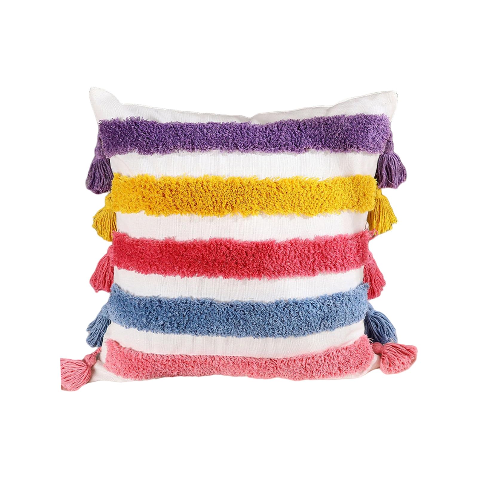 Buxuaaaa Women's B Uxuaaaa Colorful Embroidery Pillowcase Cushions Covers Soft Fabric Throw Pillow Case For Sofa And Ed Encasement Favorites Throw Pillowcase