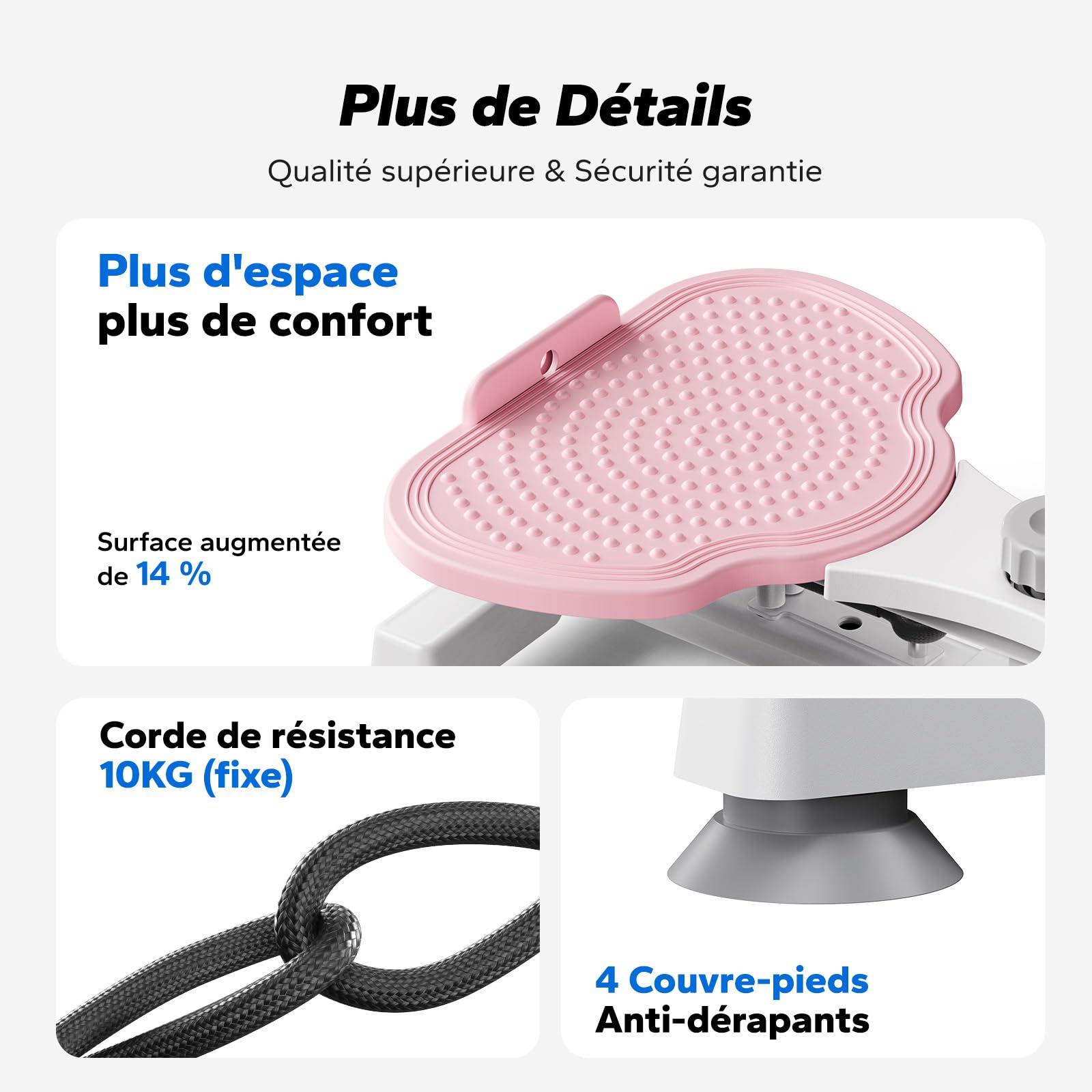 MERACH Twist Waist pour Femme, Twist Disque de Taille avec 2 Élastiques de Résistance, Twist Board Fitness pour l'Entraînement de la Taille ＆ Hanches, Faible Bruit, 136 KG Max pour Maison