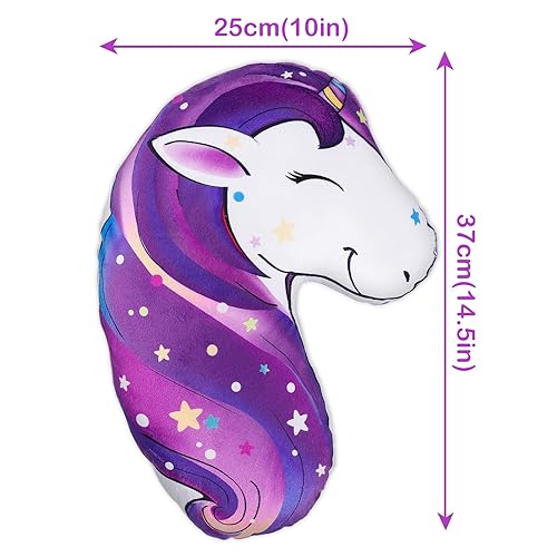 Miniatura 5 de FIODAY Funda de cinturón de seguridad para niños, almohada de cinturón de seguridad de unicornio, funda suave para cinturón de seguridad, almohada