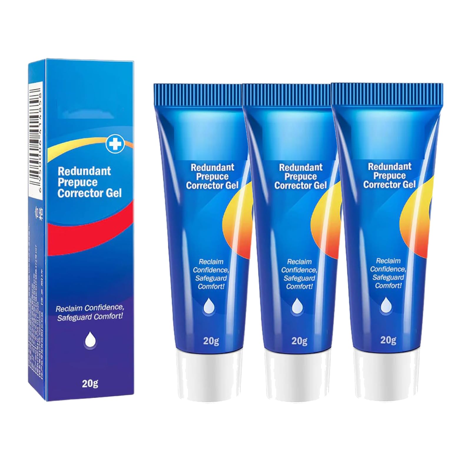 Phimosis Correction Gel, BruteCo Redundant Prepuce Corrector Gel, Natural Ingredients Phimosis Foreskin Correction Gel, Correction Gel for Excessive Foreskin, Fast and Gentle Action (3pcs)