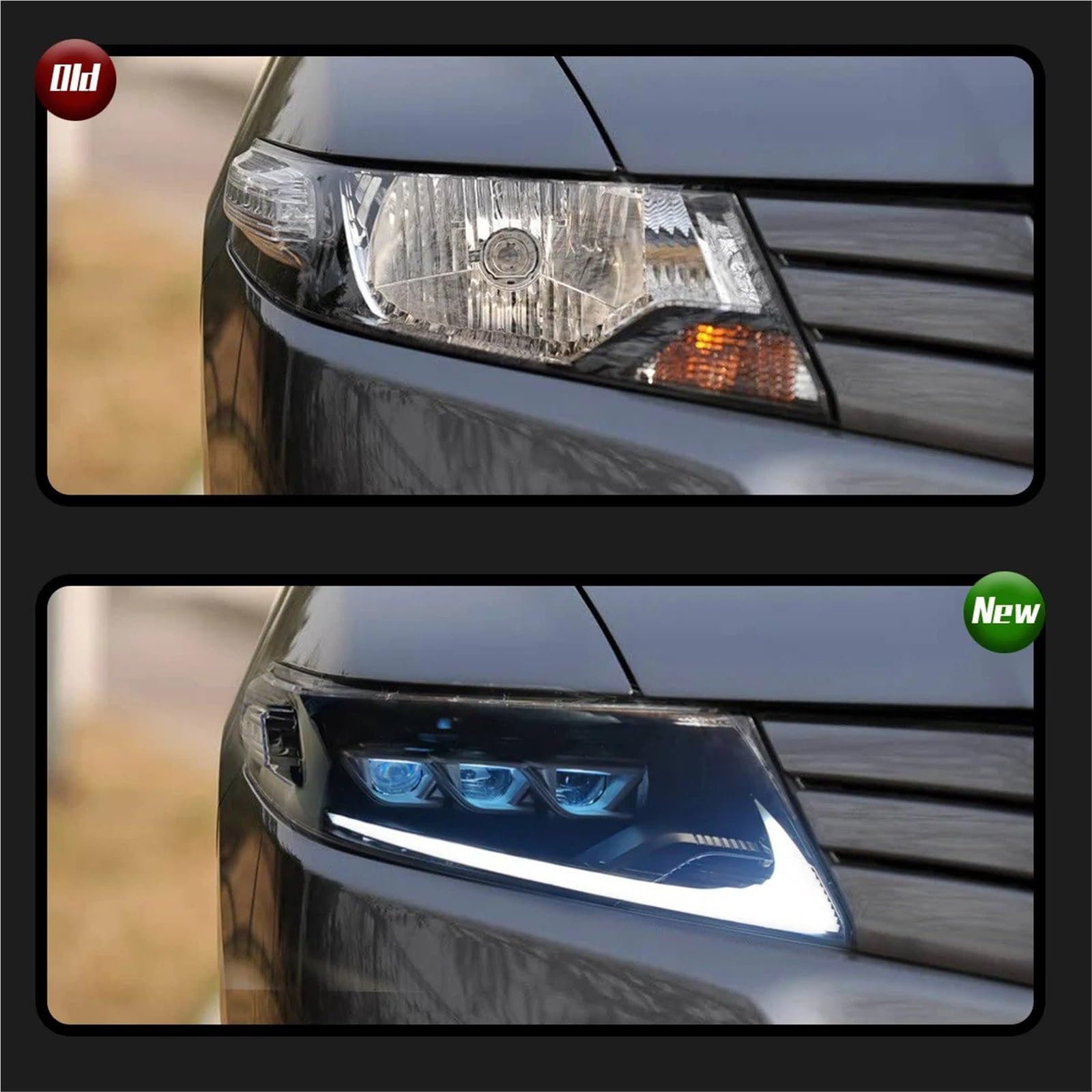 Fari Anteriori per Auto City 2008-2014, proiettori, luci diurne, Accessori per Auto, Gruppo Ottico Anteriore.