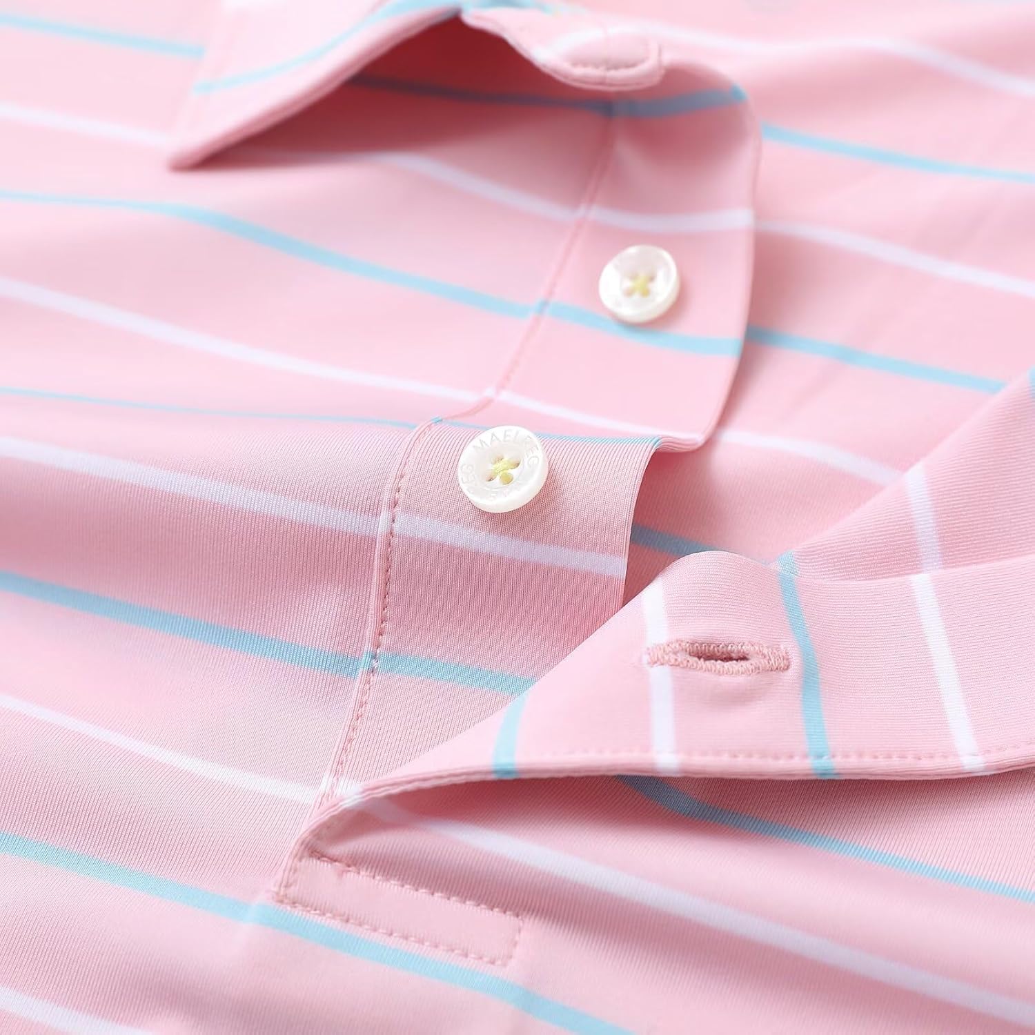 M MAELREG Boys Polo Shirt Short Sleeve Performance Moisture Wicking Dry fit Casual Striped Golf Shirts for Boys - Image 5