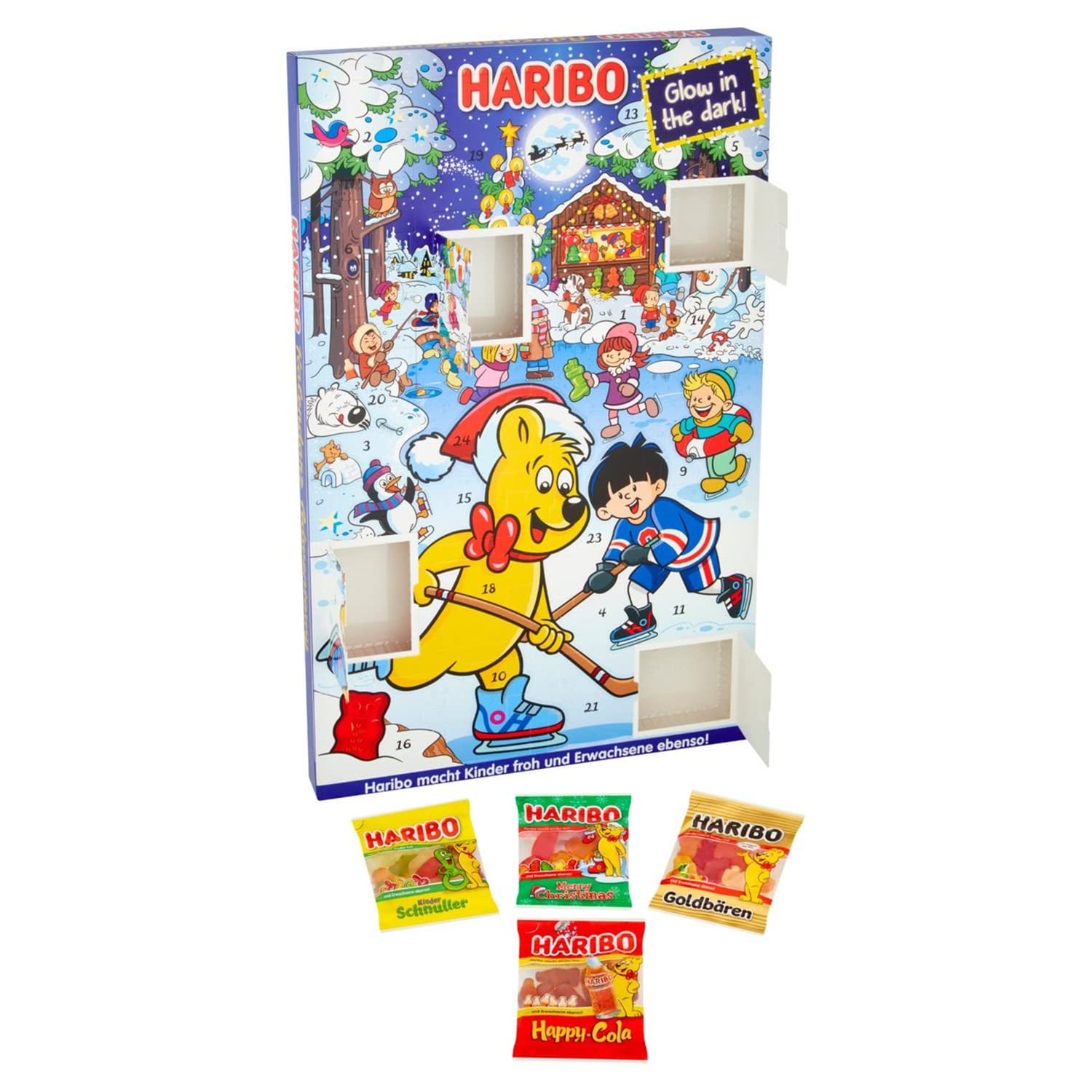 Haribo Calendrier de l'Avent, Bonbons de Noël, 300g