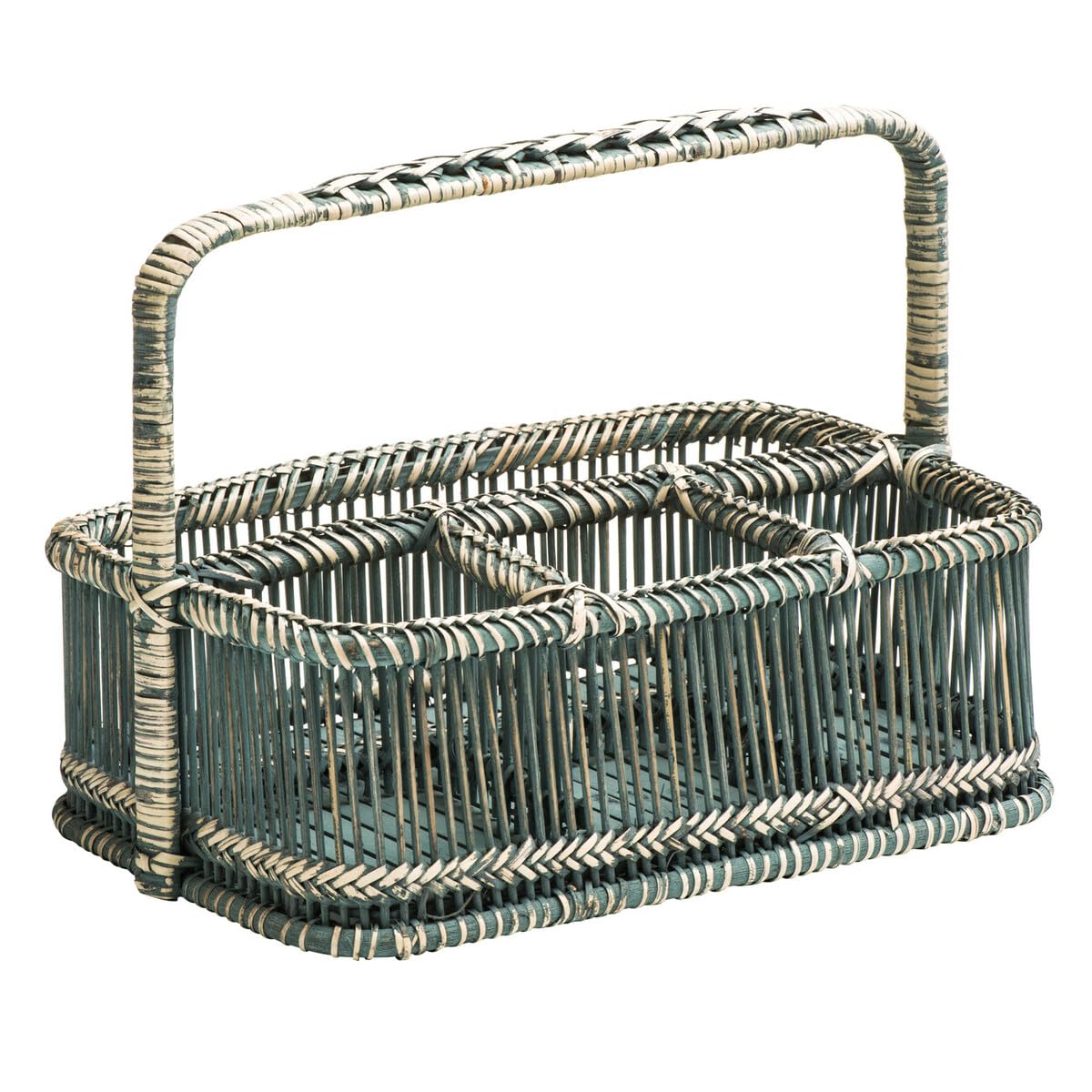 Orsina Rustic Grey Washed Rectangular Caddy Basket from B&Q