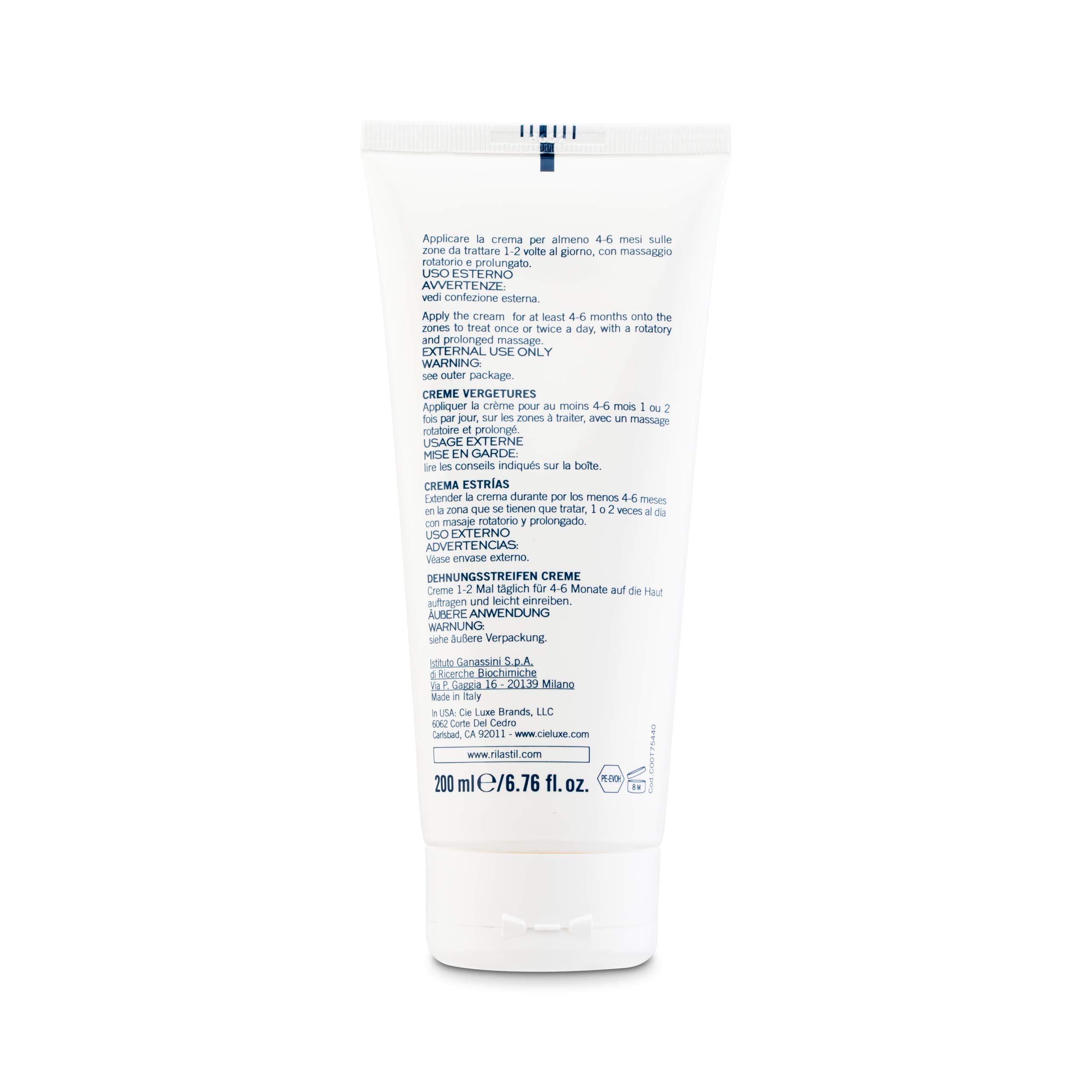 Rilastil Smagliature - Crema Antiestrías Duplo - Previene y Reduce las Estrías en Abdomen, Caderas, Glúteos, Muslos y Pecho, Perfume Sin Alérgenos, 200 + 200Mililitros