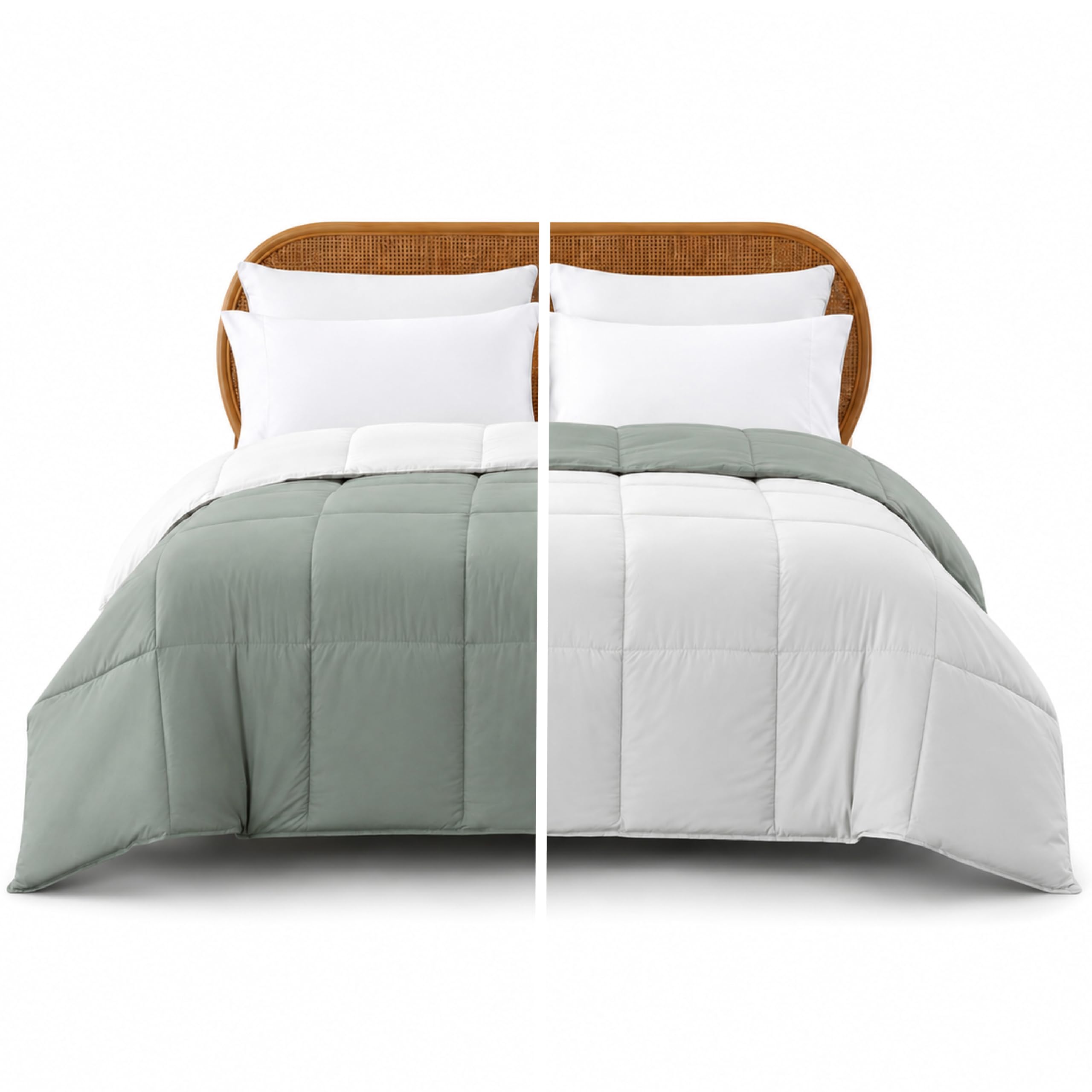 Amrapur 2DWNCMFG-WGY-TN Down Alternative Reversible Comforter White/Gray Twin-image-28